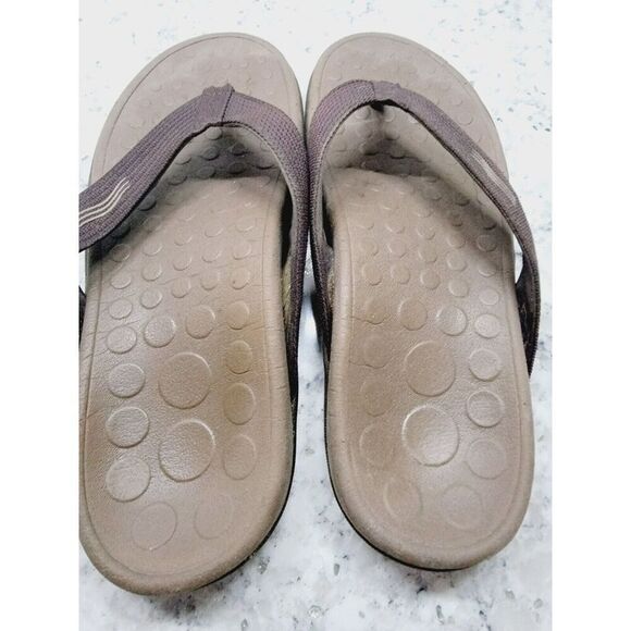 Orthaheel Wave‎ Sandal Men's 7 Women's 8.5 Brown Thong Flip Flop Slip On Shoes - Picture 5 of 9